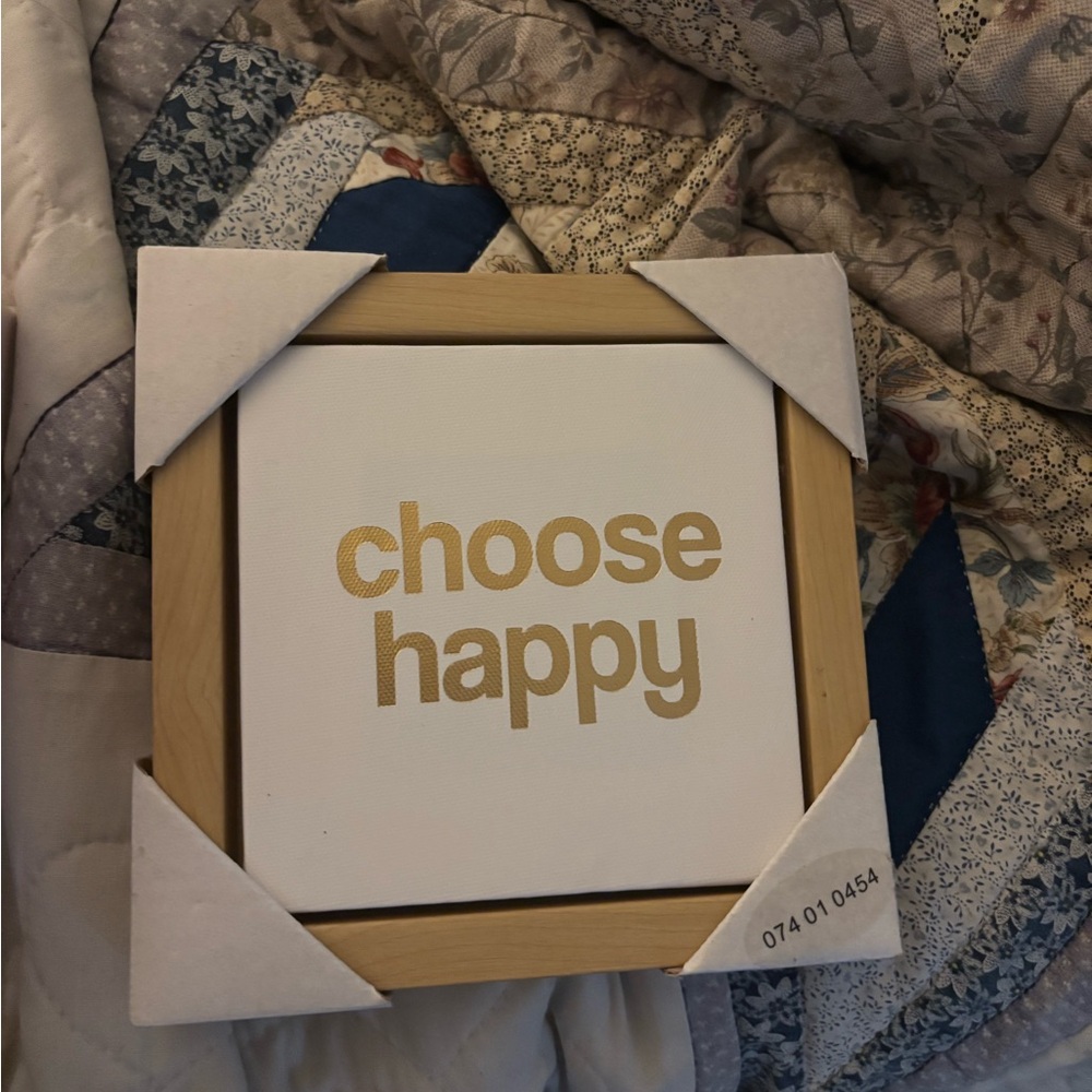 Gold 'Choose Happy' Wall Art